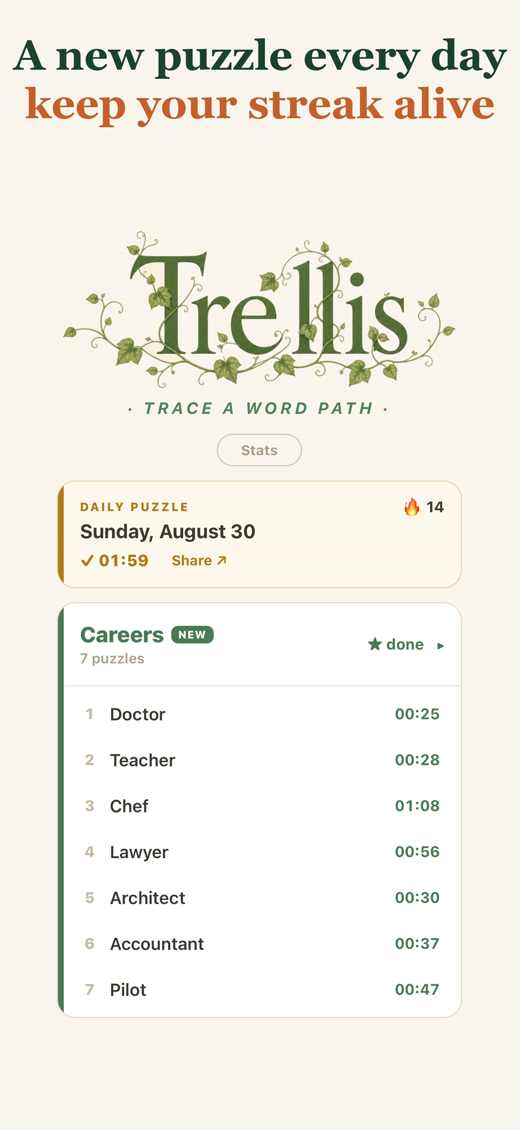 The daily puzzle and streak